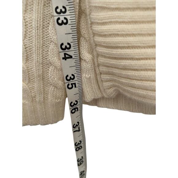 Ann Taylor Loft Sweater Size S Ivory Angora Rabbit Hair Blend Open Cardigan - Picture 10 of 11